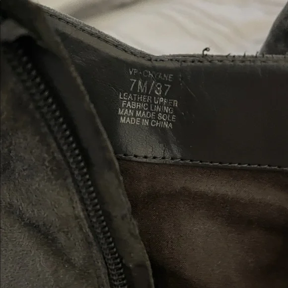 Vince Camino. Chic Gray Suede Heeled Boots - Picture 4 of 7